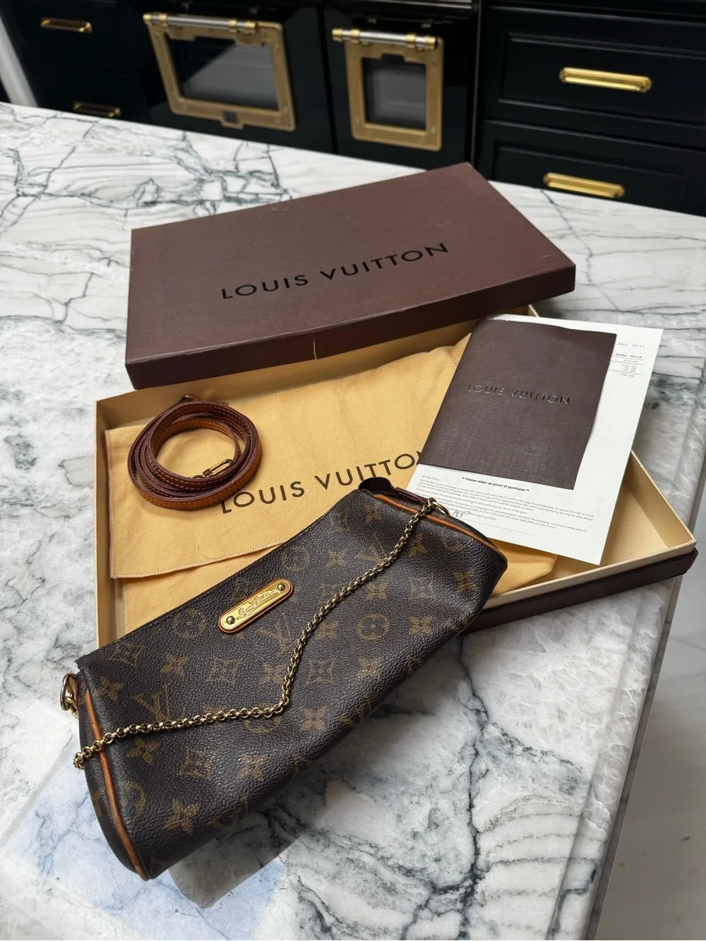 Louis Vuitton Brown Eva Monogram Canvas Cross Body Bag